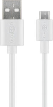 2m USB 2.0-Kabel TypA auf TypB micro goobay weiss 2m USB 2.0-Kabel TypA auf TypB micro goobay weiss
