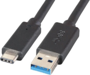 1m USB-C Kabel USB 3.2 Gen 2 (3.1 Gen 2), M-Cab, USB-A > USB-C stecker/stecker Schwarz