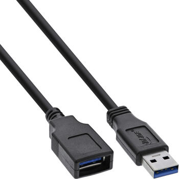 5m InLine USB 3.2 Gen.1 Kabel, A Stecker / Buchse, schwarz