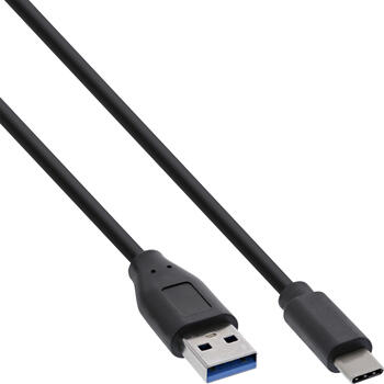 1m InLine USB 3.2 Gen.1x2 Kabel, USB-C Stecker an USB-A Stecker