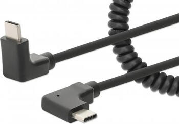 1m Manhattan Spiralkabel USB-C auf USB-C Ladekabel 