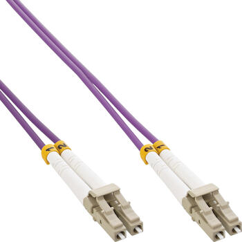 10m LWL Duplex Kabel&comma; OM4&comma; 2x LC Stecker&sol;2x LC Stecker