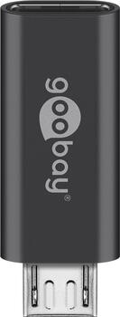 USB-Adapter Goobay Micro-USB auf USB-C Buchse&sol; Stecker