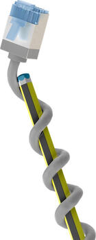 1m Patchkabel Ultraflex Cat.6a U/FTP