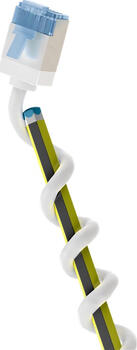 0,5m Patchkabel Ultraflex Cat.6a U/FTP weiß, PoE, PoE+