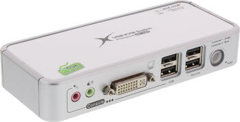 InLine KVM Switch, DVI, 2-fach, USB (4 -fach), mit Audio 