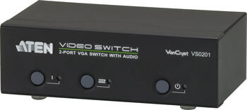 2-fach KVM-Switch VGA mit Audio, RJ45 