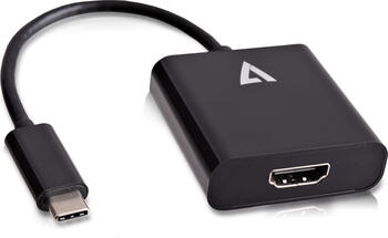 V7 Videoseven USB-C auf HDMI Adapter schwarz 