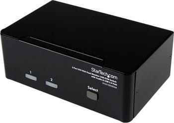 StarTech 2 Port DVI VGA KVM Switch mit USB Audio und USB 2.0 Hub - Dual Monitor KVM Umschalter
