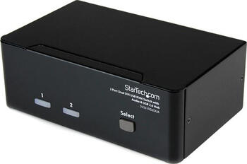 StarTech 2 Port DVI USB KVM Switch mit Audio und USB 2.0 Hub 