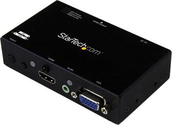 StarTech 2 Port HDMI + VGA auf HDMI Konverter Switch / Verteiler mit Vorrangsschaltung, 1080p