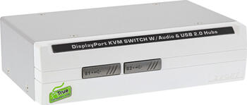 InLine 63632I KVM Desktop Switch 2-fach DisplayPort 1.2 4K USB 2.0 Audio