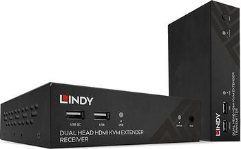 Dual Head HDMI, USB, IR & RS232 HDBaseT KVM Extender