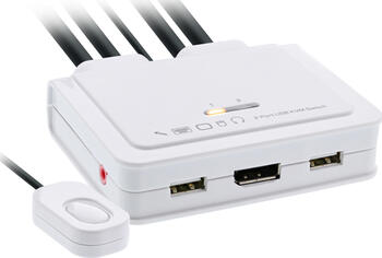 InLine 63613I, 2-fach KVM-Switch, DisplayPort 1.2, USB, 2x Klinke