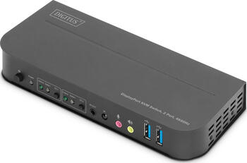 Digitus DS-12850 4K 60Hz DisplayPort&sol;USB KVM-Switch&comma; 2-port