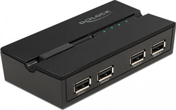 Delock USB 2.0 Switch für 4 PC an 4 Geräte 