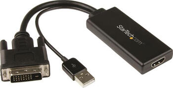 StarTech.com DVI auf HDMI Adapter mit USB Power und Audio 1080p