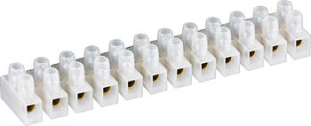 L&uuml;sterklemme&comma; transparent 15A Strombelastbarkeit Goobay bis 16 mm&sup2;&comma; 12er Reihe mit doppelter Schraubklemme