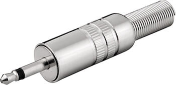 goobay Klinkenstecker, 3,5 mm/ mono Metallausführung mit Knickschutz