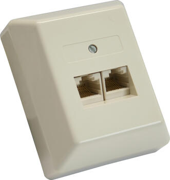 InLine  ISDN Anschlu&szlig;dose&comma; 2x RJ45 Bu Schraubanschluss 2x 8 