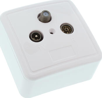 InLine Antennensteckdose &plus; SAT&comma; geschirmt&comma; AP&sol;UP - Set 