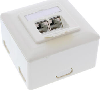 RJ45-Dose Inline Anschlu&szlig;dose&comma; AP&sol;UP 2x RJ45 Buchse 