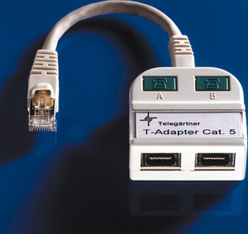 Telegärtner 21.17.3034 RJ-45 2 auf RJ-45 Grau Adapter