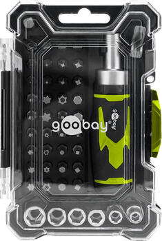 Goobay Schraubendreher-Set mit 43-tlg. Bitsatz Werkzeug-Set für Schraub-, Montage- und Heimwerkerarbeiten Goobay Schraubendreher-Set mit 43-tlg. Bitsatz Werkzeug-Set für Schraub-, Montage- und Heimwerkerarbeiten