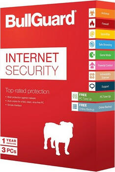 BullGuard Internet Security, 3 User/ 1 Jahr +5GB Backup BOX 