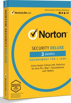 Norton 360 Deluxe, 3 User, 1 Jahr (deutsch) (Multi-Device) 