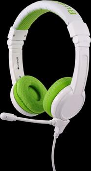 onanoff BuddyPhones School+ grün, Kopfhörer On-Ear, Klinke Faltbar, max. 85 dB, Ideal für Homeschooling