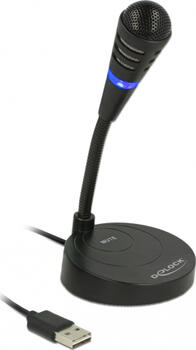 Delock USB Mikrofon mit Standfuß und Touch-Mute Taste 
