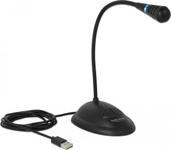 DeLOCK USB Schwanenhals Mikrofon mit Standfuß 