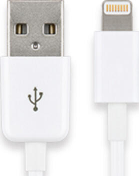 0,5m Apple Lightning auf USB, USB Sync- & Ladekabel weiss goobay
