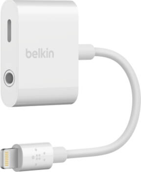 Belkin 3.5mm Audio + Charge RockStar Adapterkabel 0.15m weiß 