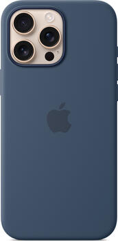 Apple Silikon Case mit MagSafe für iPhone 16 Pro Max Denim