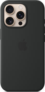 Apple Silikon Case mit MagSafe für iPhone 16 Pro schwarz