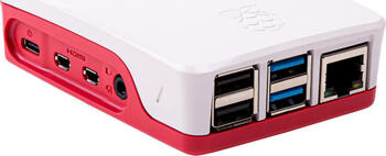 Raspberry Pi offizielles Gehäuse für Raspberry Pi 4, weiß/rot
