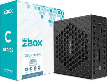 Zotac ZBOX CI331 nano, Celeron N5100, 4C/4T, 1.10-2.80GHz VGA, HDMI 2.0b, DisplayPort 1.2, USB-A 3.1, USB-C