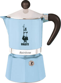 Bialetti Rainbow 3 Tassen Espressokanne hellblau 