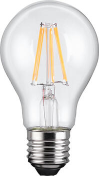 goobay Filament-LED Birne 7 W klar, Sockel E27, ersetzt 58W 