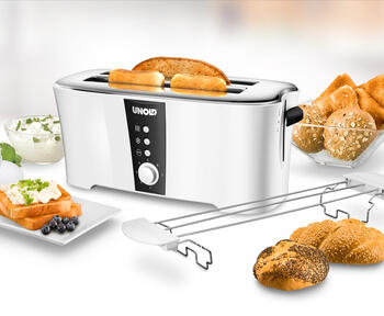 Unold 38020 Design Dual Toaster schwarz, weiß 1350W 