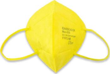 Duuja FFP2 Maske Einmalmundschutz Sonnengelb 