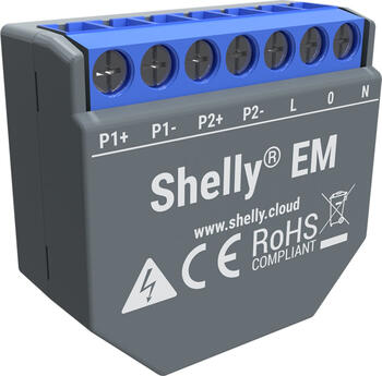 Shelly EM, WiFi Energy Meter, 2-Kanal, Messaktor