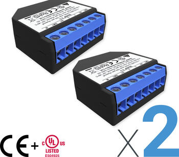 2x Shelly 2.5, WLAN-Funkschalter mit Strommesssensor, 2-Kanal, Doppelschalter, Unterputz, Schaltaktor, ohne Cloud 2x Shelly 2.5, WLAN-Funkschalter mit Strommesssensor, 2-Kanal, Doppelschalter, Unterputz, Schaltaktor, ohne Cloud