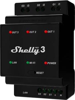 Shelly Pro 3, WLAN & LAN Schaltaktor