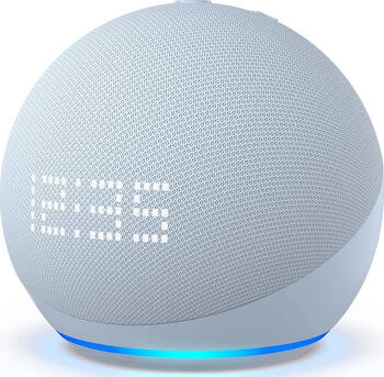 Amazon Echo Dot 5. Generation mit Uhr graublau 
