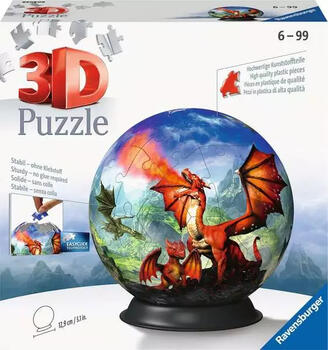 Ravensburger Puzzle 3D Puzzle-Ball Mystische Drachen, ab 6 Jahren, 54 Teile