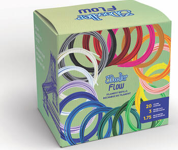 3Doodler Filament FLOW 20 PLA 20 Farben Nachfüllpack Polyacticsäure (PLA) Schwarz, Blau, Dunkelgrün, Dunkelrosa, Gold, Grün, Lila, Navy, Orange, Pink, Transparent, Weiß, Gelb