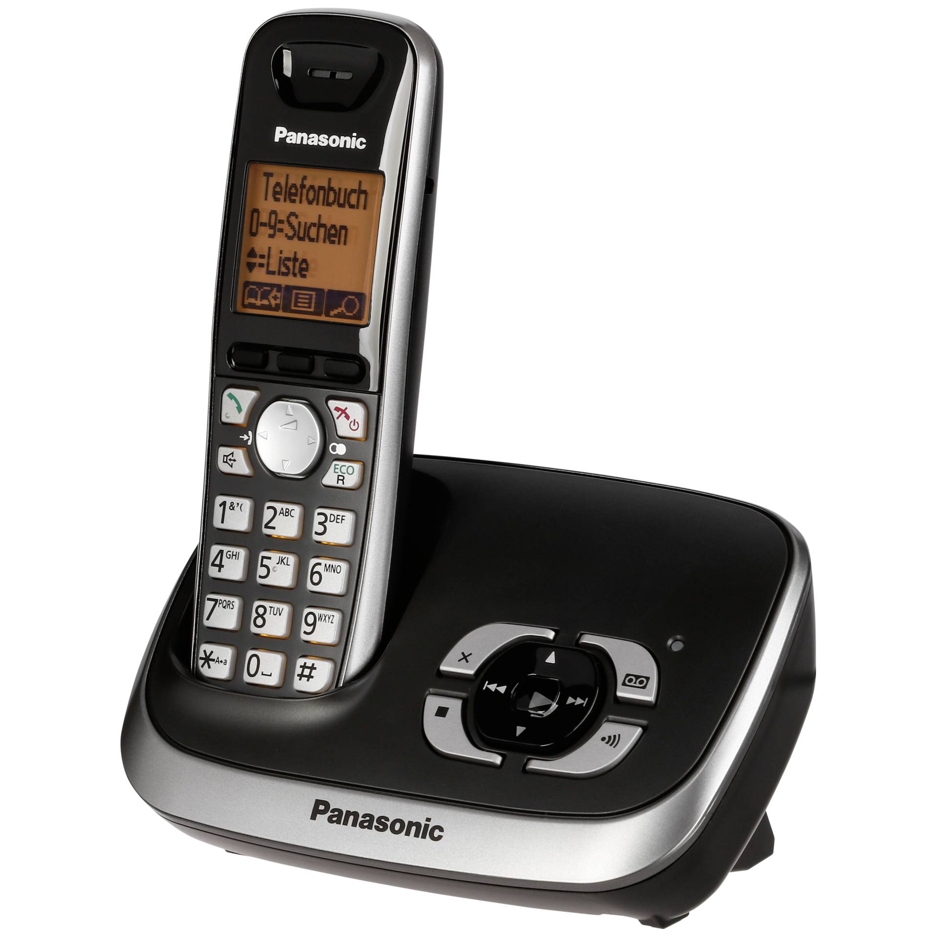 Panasonic KX-TG6521GB schwarz, Schnurlostelefon 